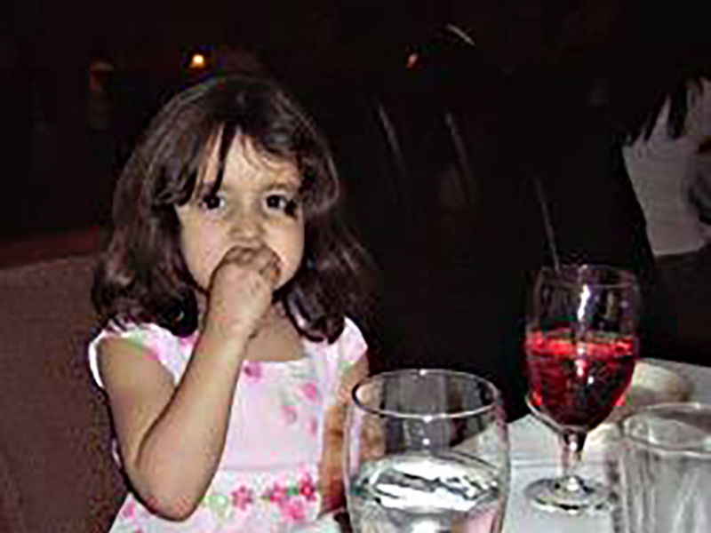 Miranda at Ruth's Chris in 2006