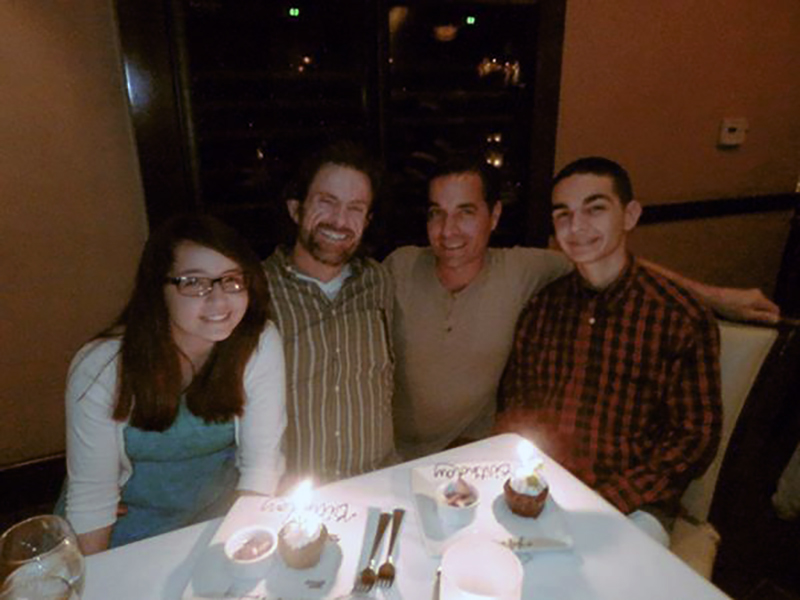 The family at Ruth's Chris in 2013