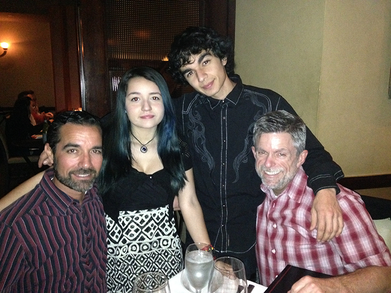 The family at Ruth's Chris in 2015