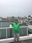 Ron drenched from the storm that lingered over Key West