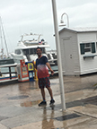 Steve drenched from the storm that lingered over Key West