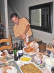 Still carving the turkey