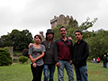 Miranda, Ron, Steve and Johnny on grounds in front of the Blarney Castle