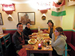 Steve, Johnny, Ron and Miranda enjoying a tacos, etc in Cork, Ireland