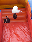 Ron doing a flip on the slide