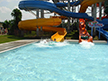 Steve and Miranda on the Twister at Sunlight pool