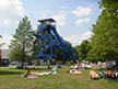 A slide at the pool