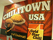 Steve in front of Chili sign in Northern Kentucky/Greater Cinncinati airport