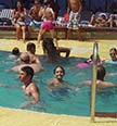 Johnny in pool on Carnival Pride