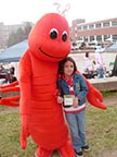 Miranda with a lobster