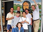 Group outside of Lombardis restaurant