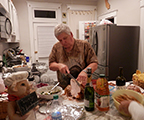 Bobby Carving turkey