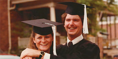 Andrea and Ron at Graduation from UK in 1980