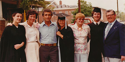 Santos/Marsh family graduation picture