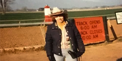 Susan at Keeneland in Lexington KY