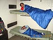 Johnny and Mirnada in the bunks at the Housekeeping camp site in Yosemite